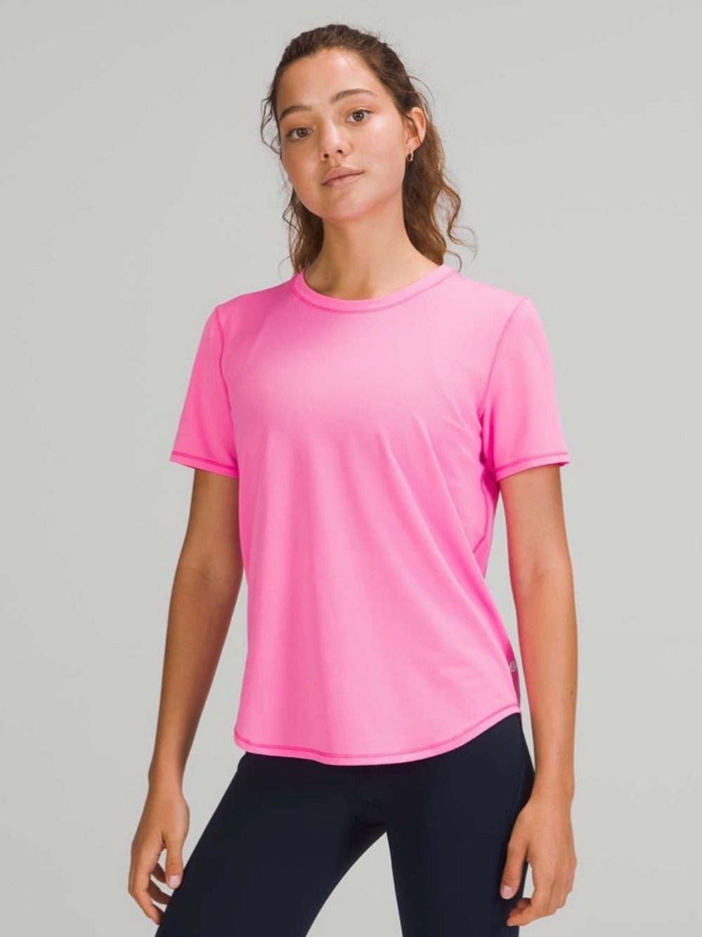 Lululemon High Neck Running and Training T-Shirt
Pow Pink Light